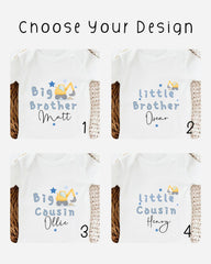 four different baby onesies with the names "Matt", "Oscar", "Oscar", and "Oscar" printed on them. The onesies are arranged in a grid format, with each row representing a different design.