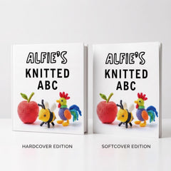 Personalised Knitted ABC Alphabet Book for 3 Months+