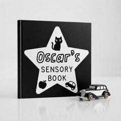 Personalised Baby Monochrome Picture Book for 0-3 months old