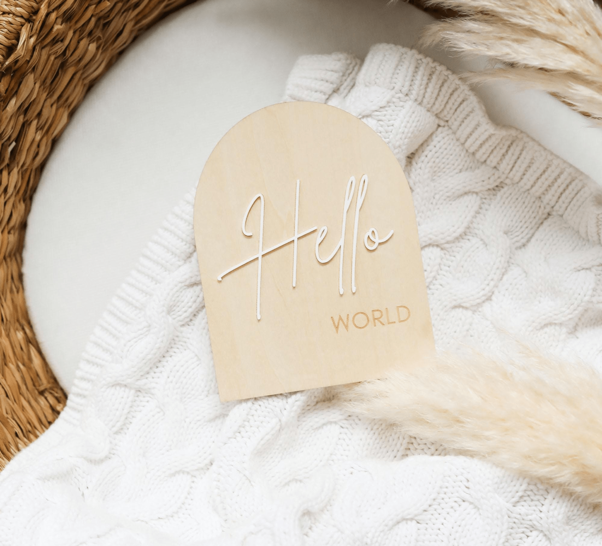 Arch Reversible Baby Milestone Wooden Sign - Baby Pandas