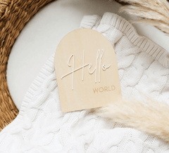 Arch Reversible Baby Milestone Wooden Sign - Baby Pandas