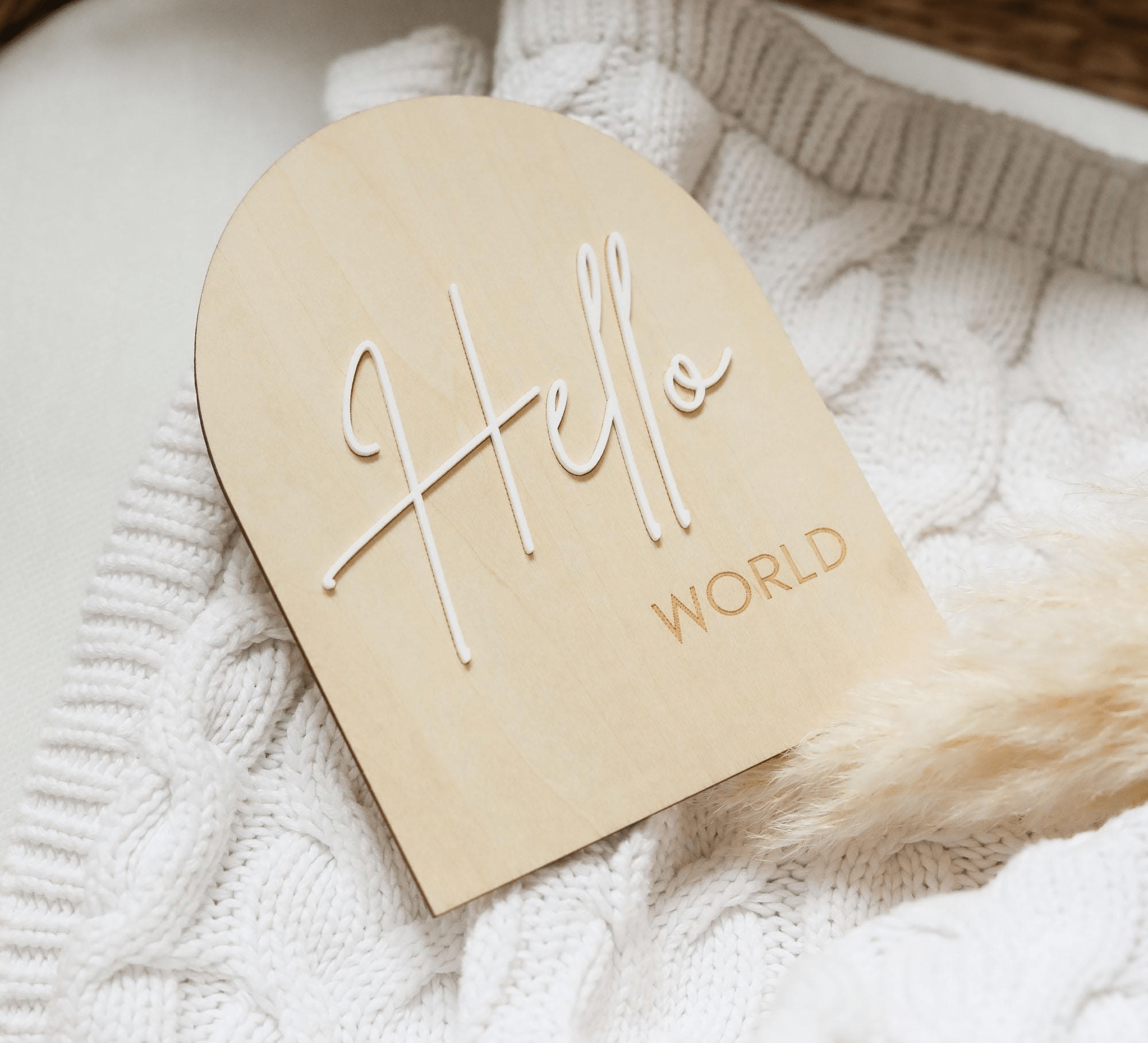 Arch Reversible Baby Milestone Wooden Sign - Baby Pandas