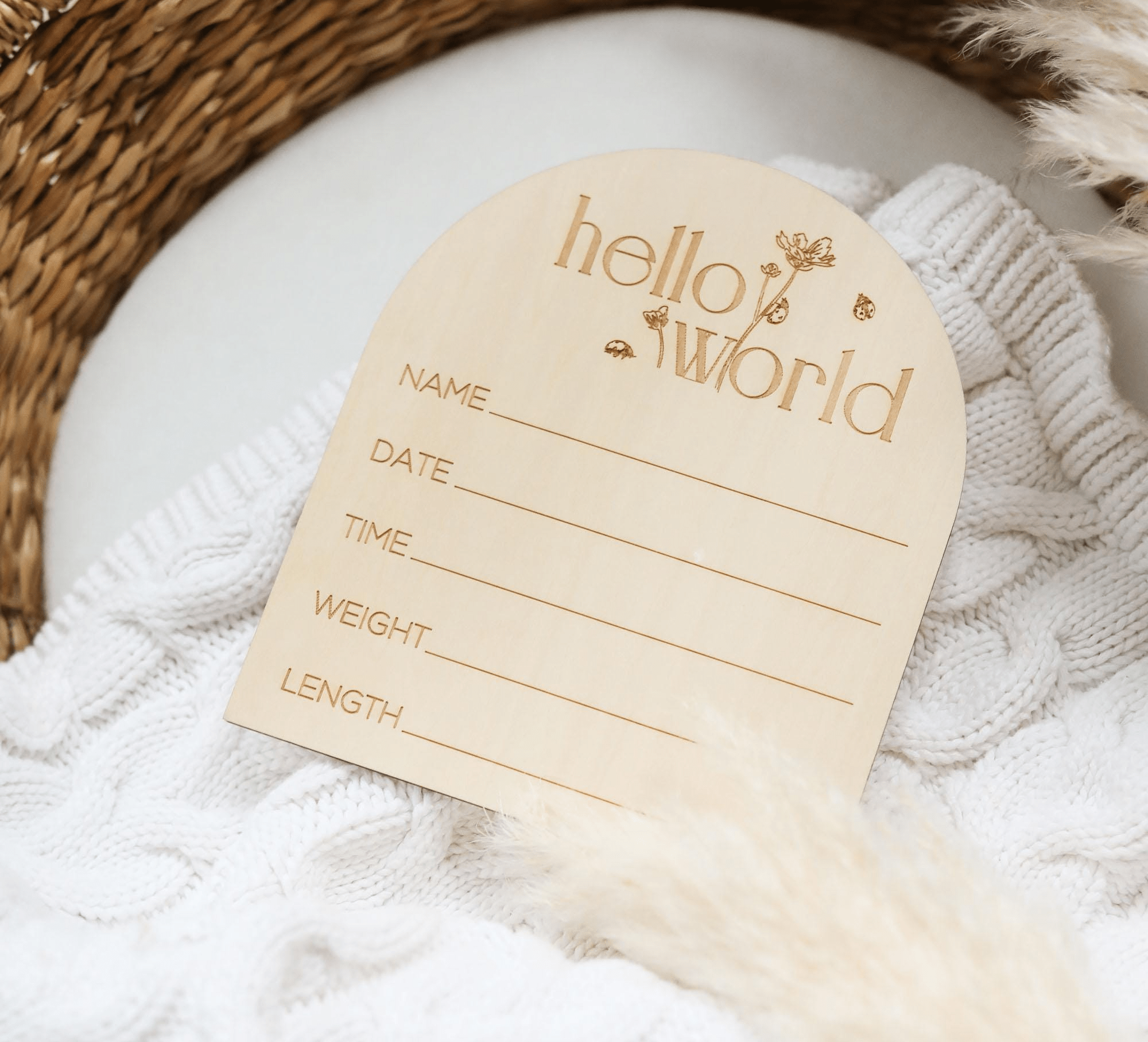 Arch Reversible Baby Milestone Wooden Sign - Baby Pandas