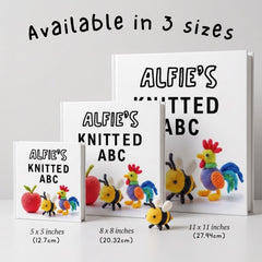Personalised Knitted ABC Alphabet Book for 3 Months+