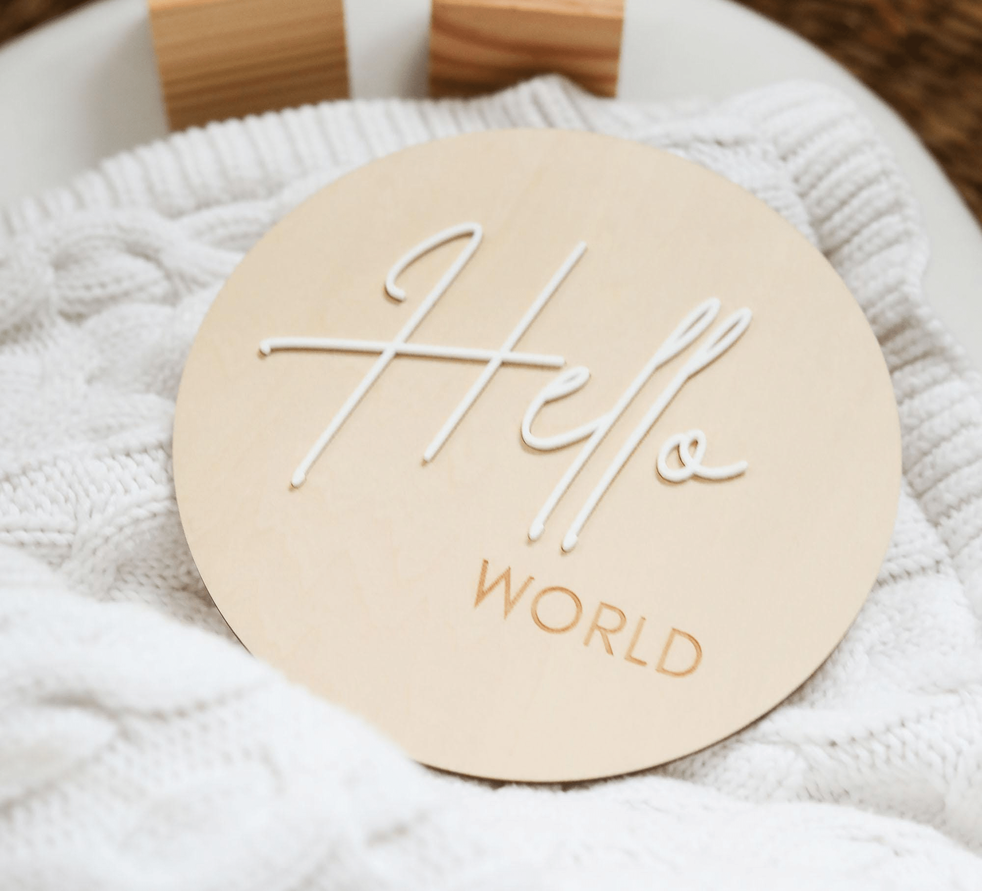 Classic Reversible Baby Milestone Wooden Sign - Baby Pandas