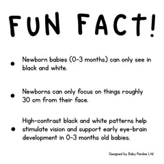 Personalised Baby Monochrome Picture Book for 0-3 months old