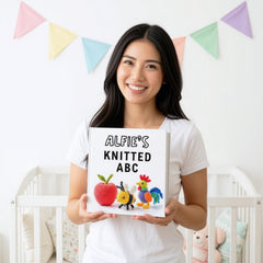 Personalised Knitted ABC Alphabet Book for 3 Months+
