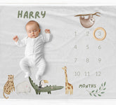 Boho Safari Milestone Blanket
