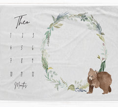 Bear Milestone Blanket