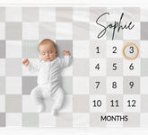 Checker Board Milestone Blanket