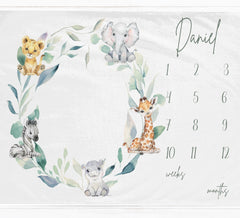 Safari Ring Milestone Blanket