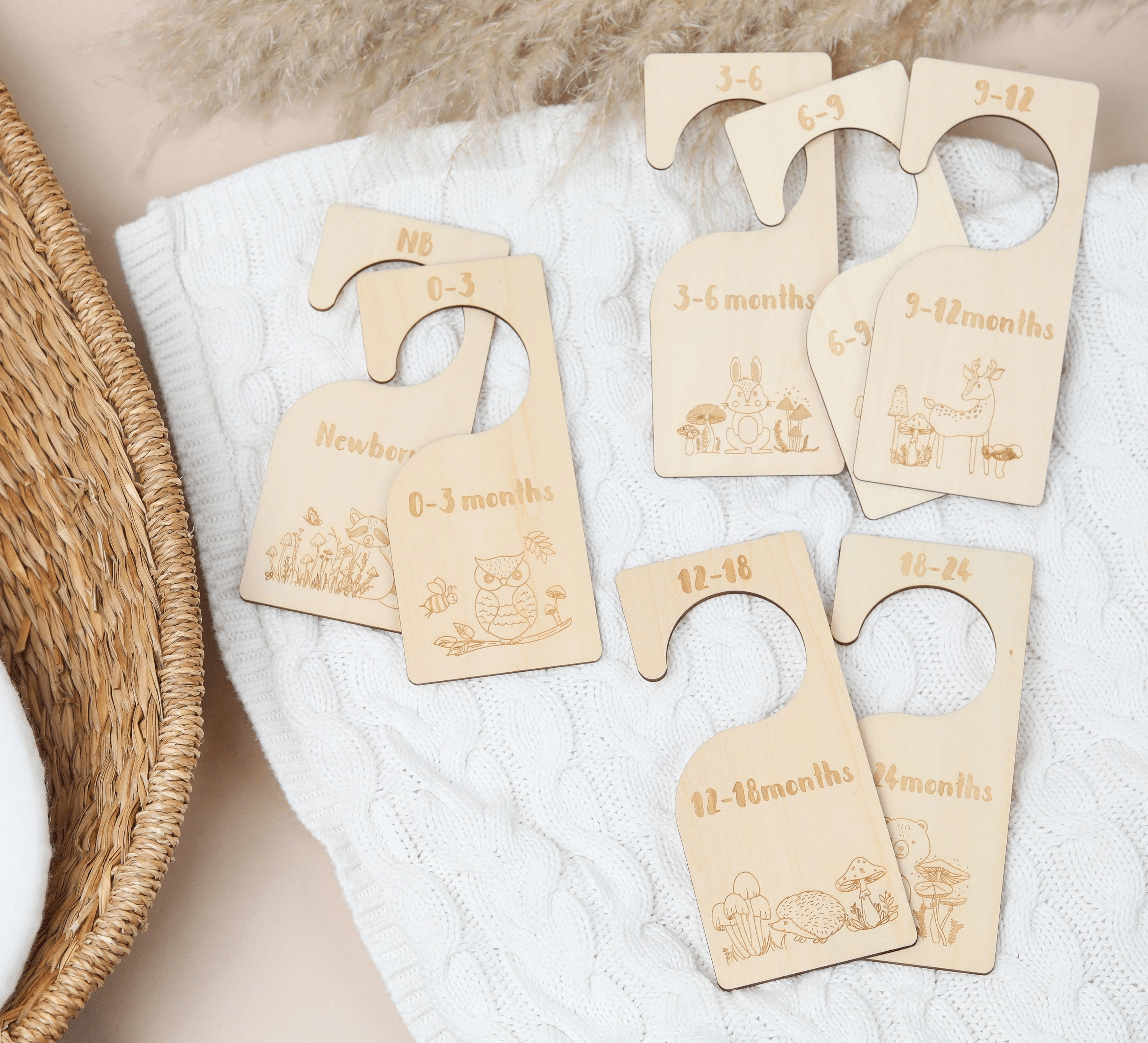 Woodlands Baby Clothes Dividers (Double sided) - Baby Pandas