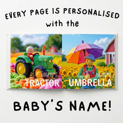 Personalised Knitted ABC Alphabet Book for 3 Months+