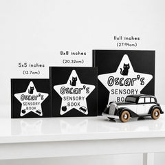 Personalised Baby Monochrome Picture Book for 0-3 months old