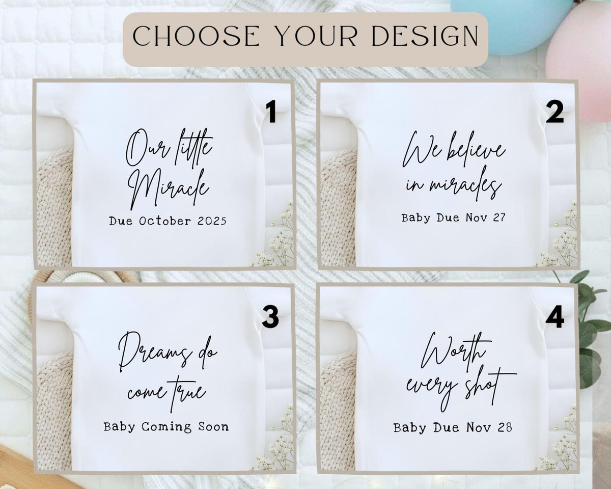 Ivf Pregnancy Announcement Bodysuit Rainbow Baby Reveal Gift