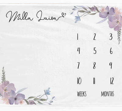 a calendar with a floral design on it