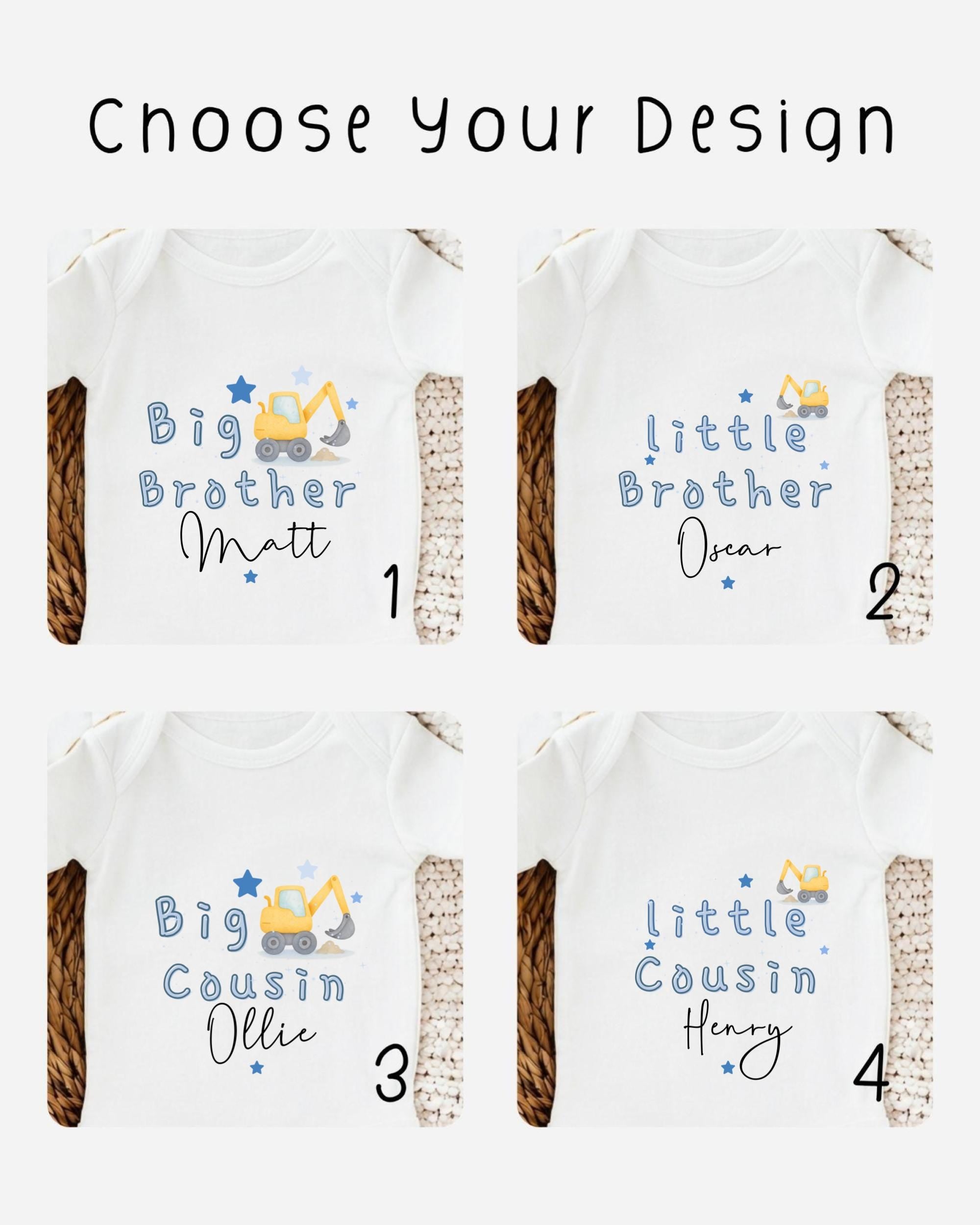four different baby onesies with the names "Matt", "Oscar", "Oscar", and "Oscar" printed on them. The onesies are arranged in a grid format, with each row representing a different design.