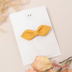 Vintie Hair Clip - Mustard Bow