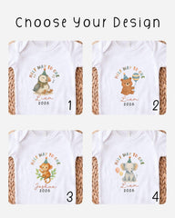 four different t-shirt designs featuring cartoon animals, with the text "Half way to one" and the names "Liam" and "Liamina" printed on them.