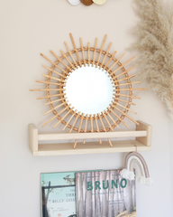 Sunburst Rattan Mirror