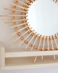 Sunburst Rattan Mirror