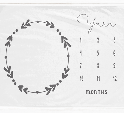 a calendar with a wreath on the front of it