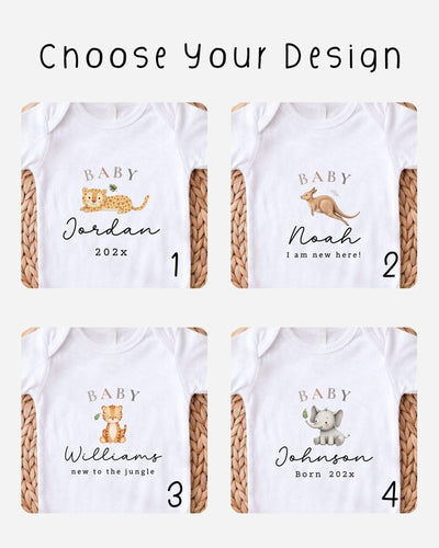 Personalised Baby Grow Hello World Coming Home/Bodysuit/T-Shirt