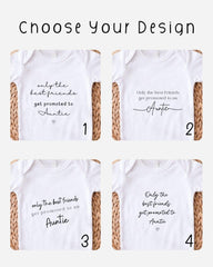 four white t-shirts with different text and phrases printed on them, suggesting they are designed for a baby or young child.