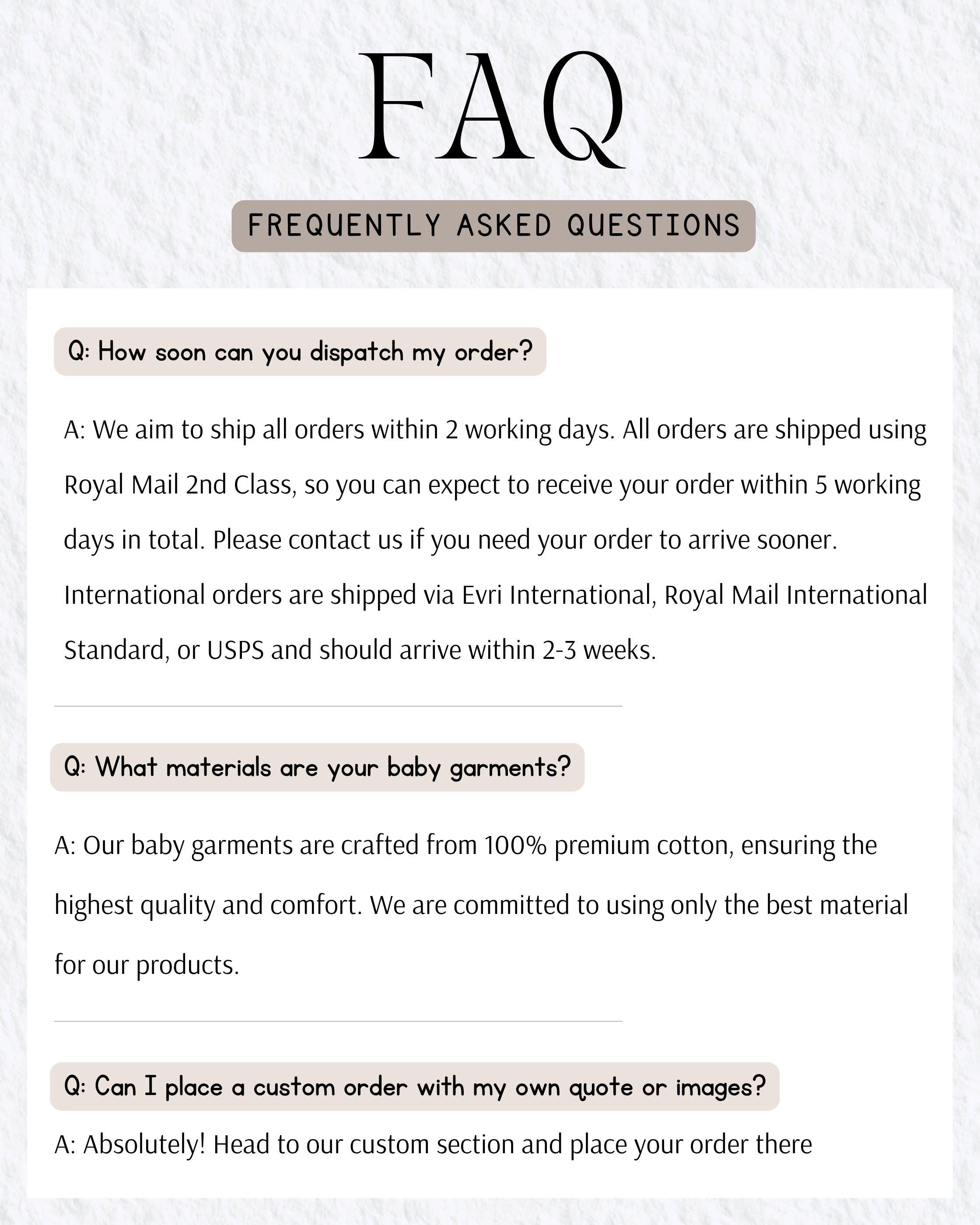 a collection of baby garments, which are crafted from 100% premium cotton, ensuring the highest quality and comfort. The garments are made with the best materials available.