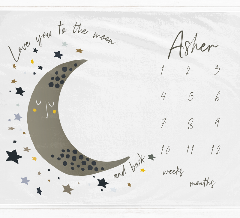 a calendar with a crescent and stars on it