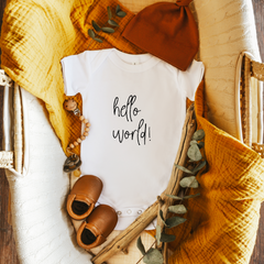 Hello World Baby Vest