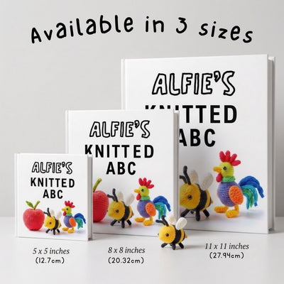 Personalised Knitted ABC Alphabet Book for 3 Months+
