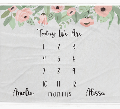 a calendar with flowers and leaves on it