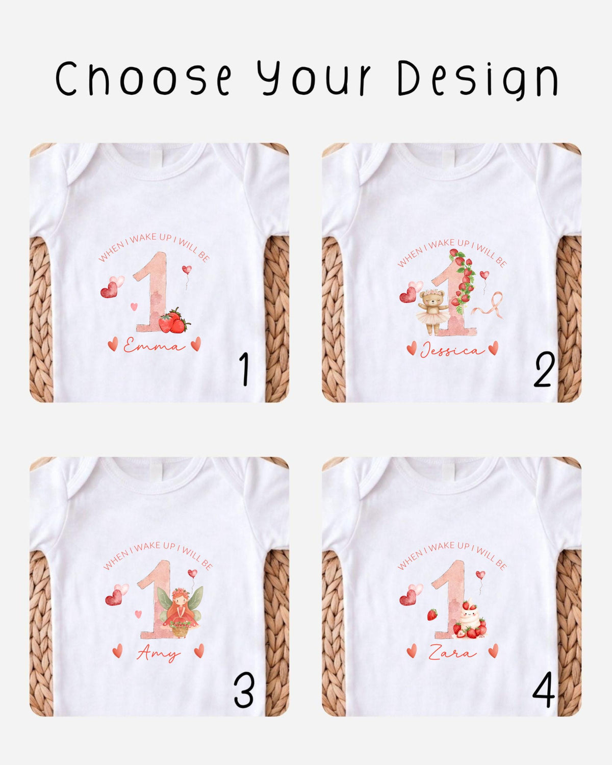 Personalised First Birthday Outfit Fairy Babygrow For Girls
