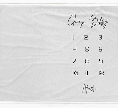 Personalised Simple Milestone Blanket