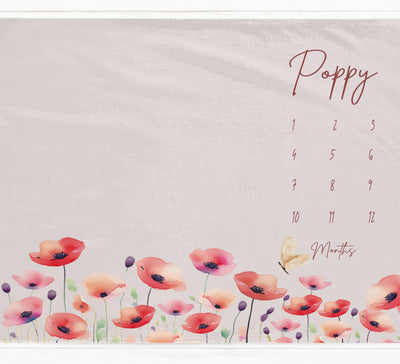 Poppy Milestone Blanket