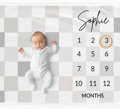 Checker Board Milestone Blanket