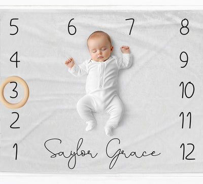 Personalised Frame Milestone Blanket