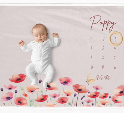 Poppy Milestone Blanket